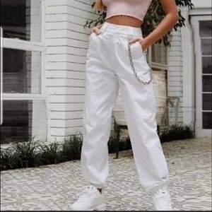 Brooklyn Karma White Chain Pants NWT Large